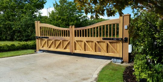 Wooden Automatic Gates installed, repaired, Services and Maintained locally in Essex